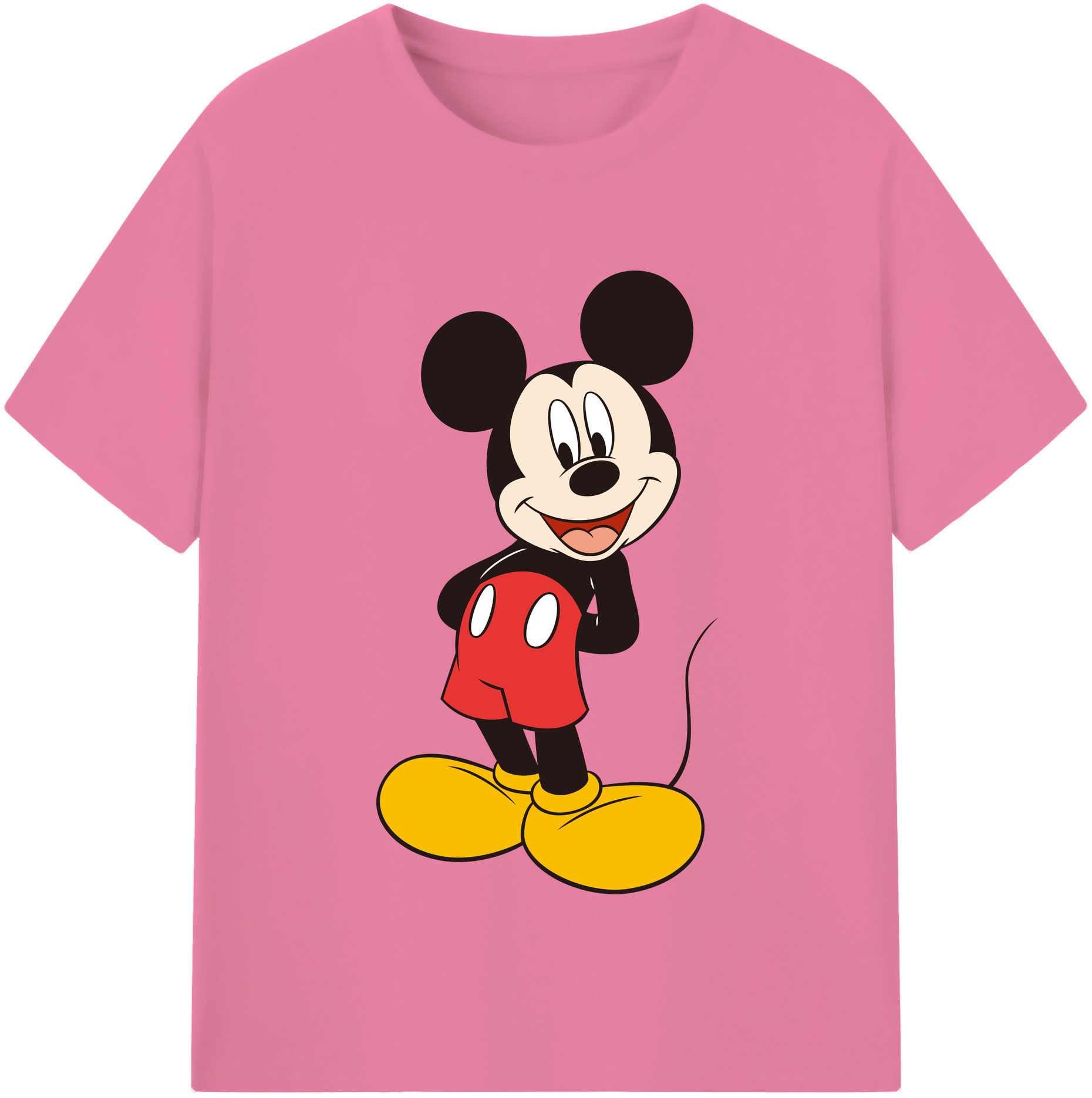 （画像用） ミッキーマウス Mickey Mouse 綿100％半袖Tシャツ（フロントプリント）